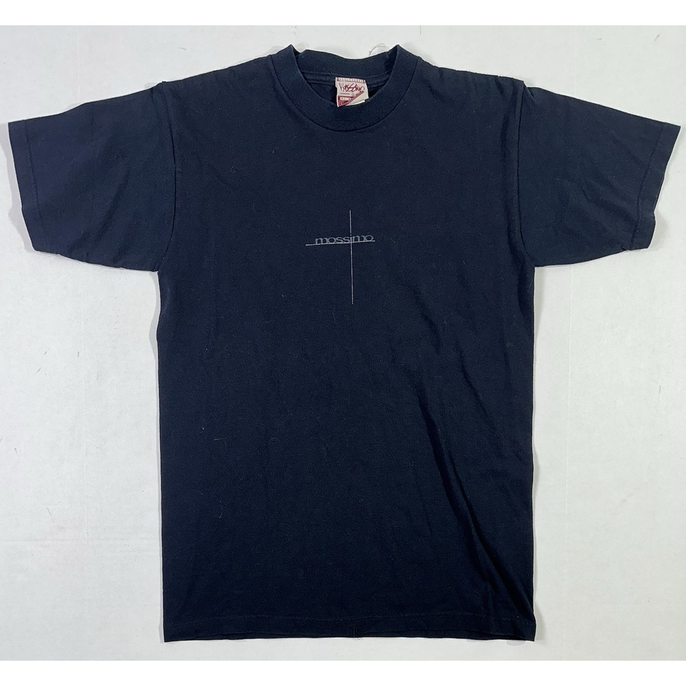 VTG 90s Mossimo T-Shirt Medium Made in USA Black Minimal Logo Tee Skate Grunge
